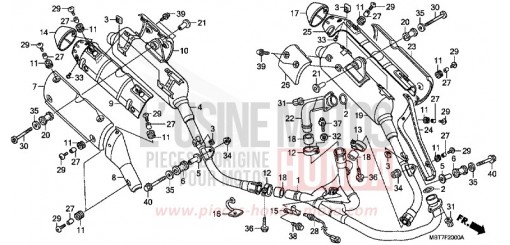 SILENCIEUX D'ECHAPPEMENT XL1000V8 de 2008